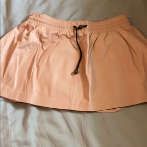 One teaspoon A line pink leather mini skirt💗